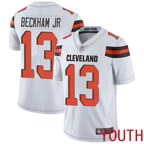 Cleveland Browns Odell Beckham Jr Youth White Limited Jersey #13 NFL Football Road Vapor Untouchable